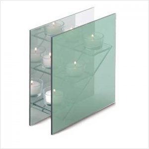 #38589 3 Step Glass Candleholder