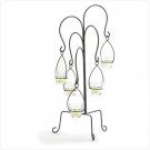 #37854 Iron Votive with 5 Glass Cups