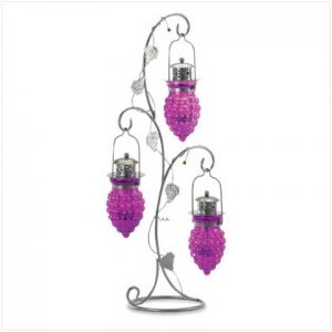 #37872 Grapes Iron Candleholder