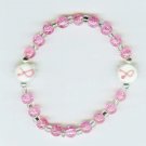 Pink Breast Cancer Ribbon Stretch Bracelet