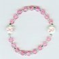 Pink Breast Cancer Ribbon Stretch Bracelet