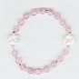 Pink Breast Cancer Ribbon Stretch Bracelet