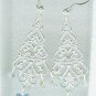 Silver Filigree Chandeliers with Light Sapphire Swarovski Butterflies