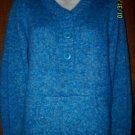 Womens CHRISTOPHER & BANKS Sweater M PET Blue cable EC!