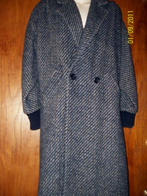 Womens Saril Long Wool Coat Large Lined Heavy Warm! VGC
