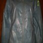 Womens Faux Leather Jacket Coat RAVE XL Blue Lined ENC!