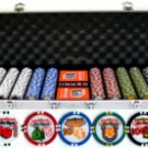 500 PIECE PRO CASINO SIZE LAS VEGAS CLAY CHIP WITH ALUMINUM CASE