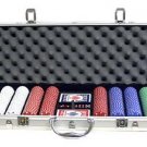 500PC 11.5 GRAM SUITED POKER CHIP SET + ALUMINUM CASE