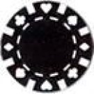 50PCS 13.5GRAM DOUBLE SUIT CLAY POKER CHIP - BLACK