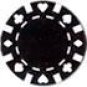 50PCS 13.5GRAM DOUBLE SUIT CLAY POKER CHIP - BLACK