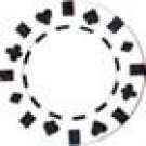 50PCS 13.5GRAM DOUBLE SUIT CLAY POKER CHIPS - WHITE