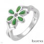 BOMA Elegant and Beautiful Ring With Genuine Turquoises Crafted in Sterling silver- Size 7