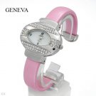 Pink Geneva Watch, Genuine crystals