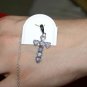 Stylish Necklace With Genuine Crystals Crafted in 925 Sterling silver Length 18in