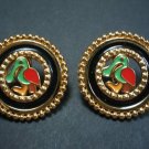 very nice 18karat gold coated SpOON PEAK DUCK EARrings