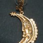 18 karat golden coated sun and moon  earrings