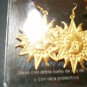 18 karat golden coated sun and moon  earrings