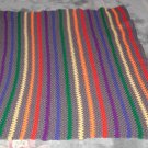 New Hand Crocheted Rainbow Afghan (item # AY0001) approx. 44 in. by 56 in. 100% Acrylic Machine Wash