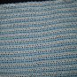 New Handmade Slanted Shell Baby Afghan, Blue & White, 46 x 50 in., 100% Acrylic, Machine wash