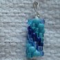 Hand Crocheted Pony Bead Zipper Pull (item # JZ0004) - Shades of blue