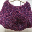 Ladies Hand Crocheted Boa Capelet - Purple & Pink - One size fits all - Polyester & Acrylic