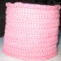 Hand Crocheted Toilet Tissue Cover (item # HB0011) - Rose Pink 100% Cotton - Machine Wash