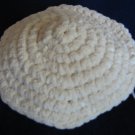 Hand Crocheted Yarmulke - 5 in. - Seude look - Ecru - Polyester