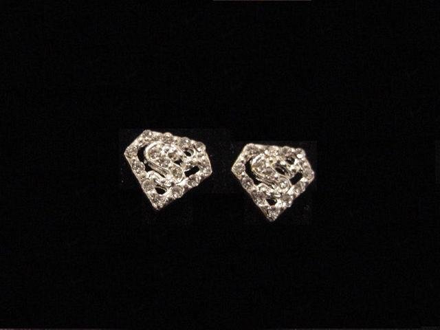 Quadruple Silver Plate Superman Earrings