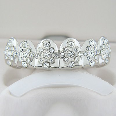Blingin Star Rhodium Plated Playa Grillz