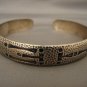 Unusual Sterling Silver Cuff Bracelet Designer Signed
