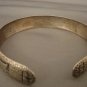 Unusual Sterling Silver Cuff Bracelet Designer Signed