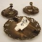 Siam Silver White Enameled Pin & Earrings Set