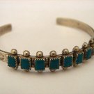 Child's Sterling Silver Native American Turquoise Cuff