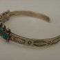 Child's Sterling Silver Native American Turquoise Cuff