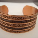 Fabulous Vintage engraved Copper Cuff Bracelet
