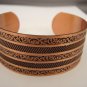 Fabulous Vintage engraved Copper Cuff Bracelet