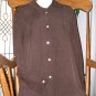 ANN TAYLOR Brown 100% Silk Shirt/Top Size/Sz M/Medium!