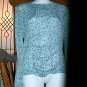 KENNETH COLE Ruched Snakeskin Blue Top Size/Sz L Large!