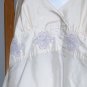 CLEARANCE EXPRESS 100% Silk Beaded Embr Halter Top 13/14