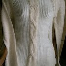 DKNY JEANS Fuzzy Mohair Cream Sweater Size Sz L Large!