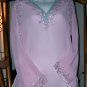 CLEARANCE DAISY FUENTES Sexy Pink Sheer Mesh Top S BEADS!
