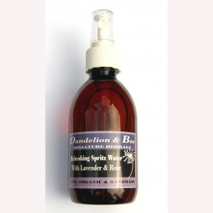 Organic rose and lavender spritz water