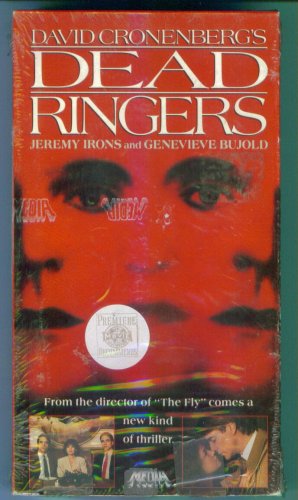 David Gronenberg's Dead Ringers Jeremy Irons Genevieve Bujold Thriller VHS Video Tape Movie Box1