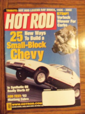 Hot Rod August 2002 Small Block Chevy Back Issue Magazine 1M