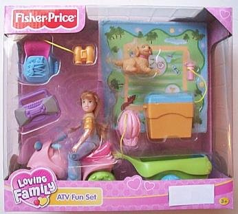 Fisher Price dollhouse ATV FUN PLAYSET loving family camping NEW