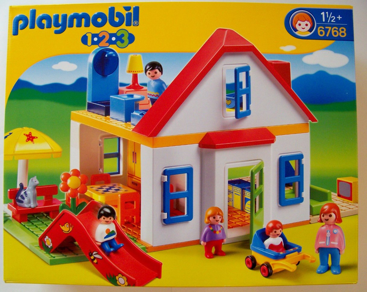 PLAYMOBIL 123 1-2-3 #6766 Farm House & Animals - Electronic Toy w box