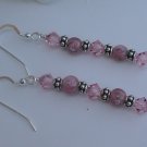 Pink Lampwork Earrings