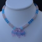 Beaded Blue Moon Necklace