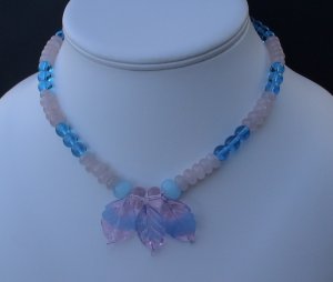 Beaded Blue Moon Necklace
