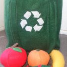 Felt Play Food With Go Green Shopping Bag